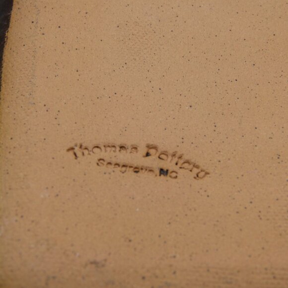 Thomas Pottery Seagrove North Carolina Tibit Tray Blue Glaze Retired - Picture 6 of 12